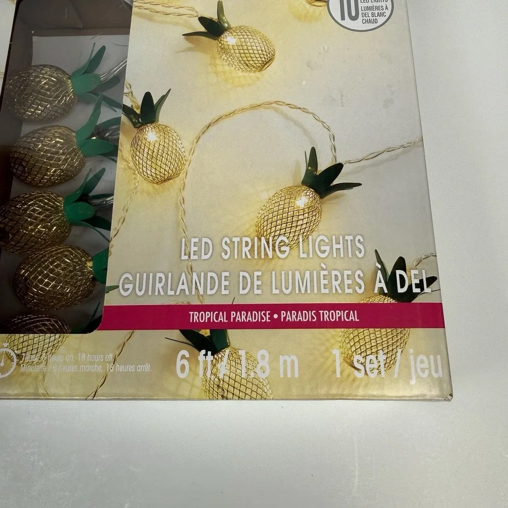 Ashland Summer Pineapple Tropical Paradise 6 Foot LED Warm White‎ String Lights